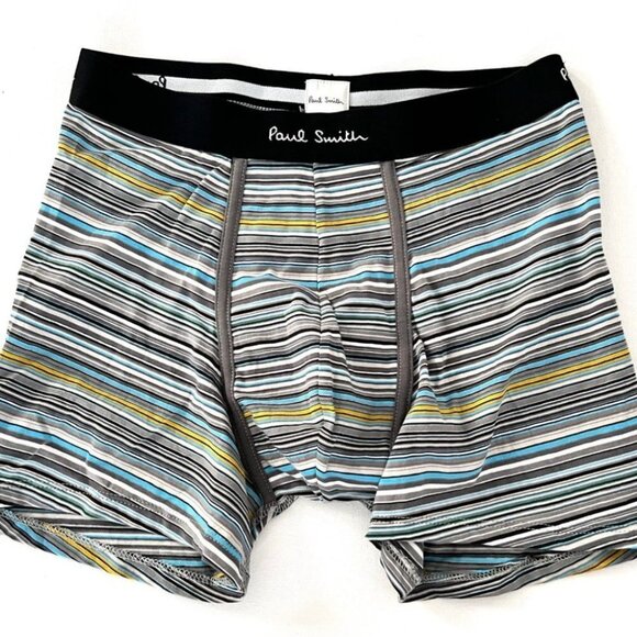 Paul Smith Blue Multi Stripe Boxer Brief - Picture 2 of 4